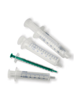 Syringe PP/PE without needle luer slip tip, centered, capacity 3 mL, graduated, 0.1 mL, sterile, 100pk