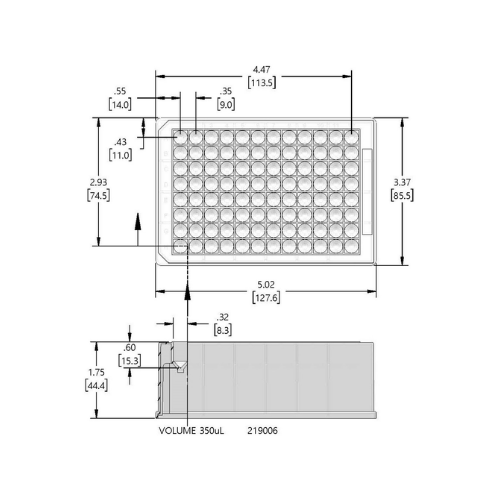 Dimensions 96-Well Deep Square Pyramid Bottom Microplate