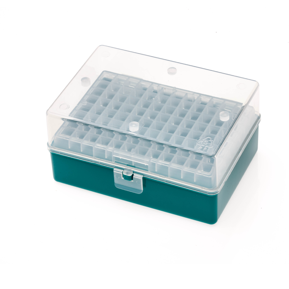96 Place PCR Tube Storage Rack with Clear Lid | Autoclavable – Go Green ...