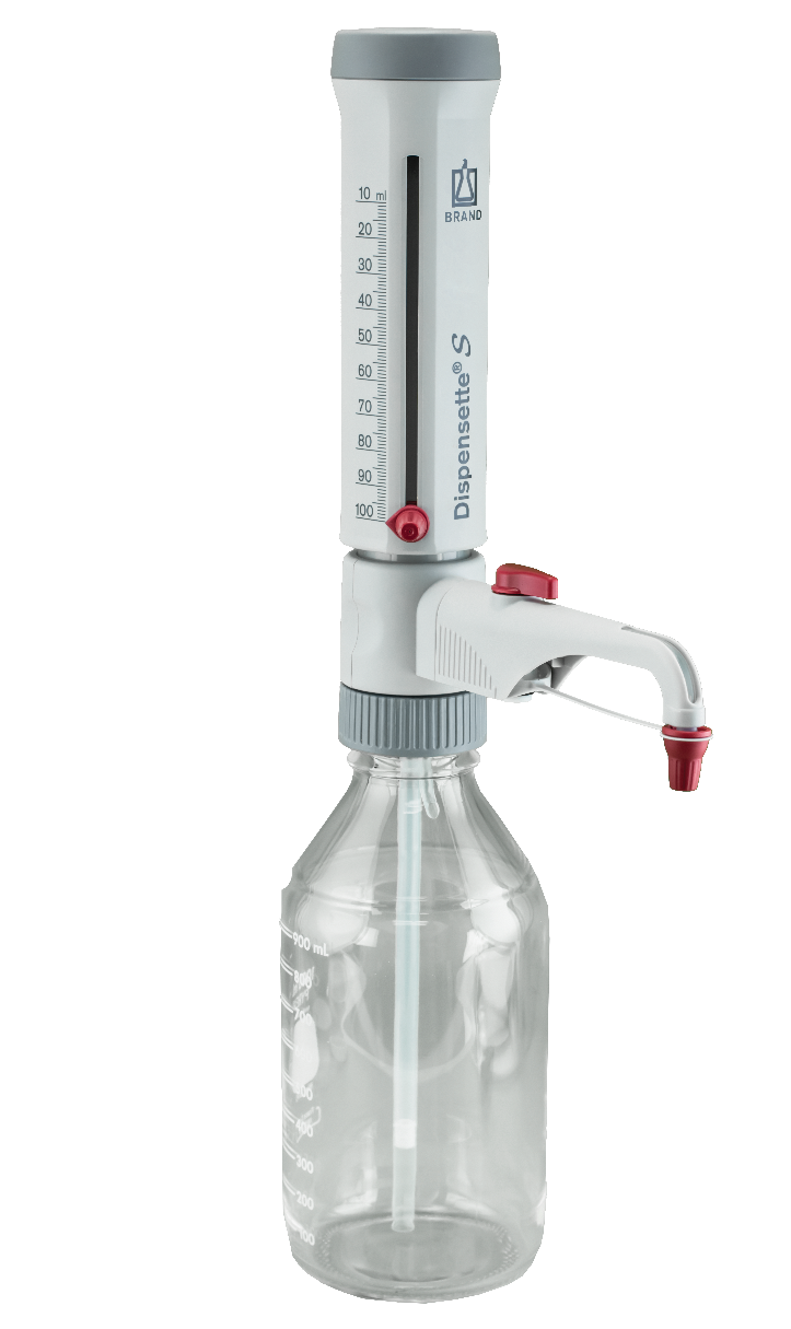 Dispensette S Analog Dispenser 10–100 mL Valve