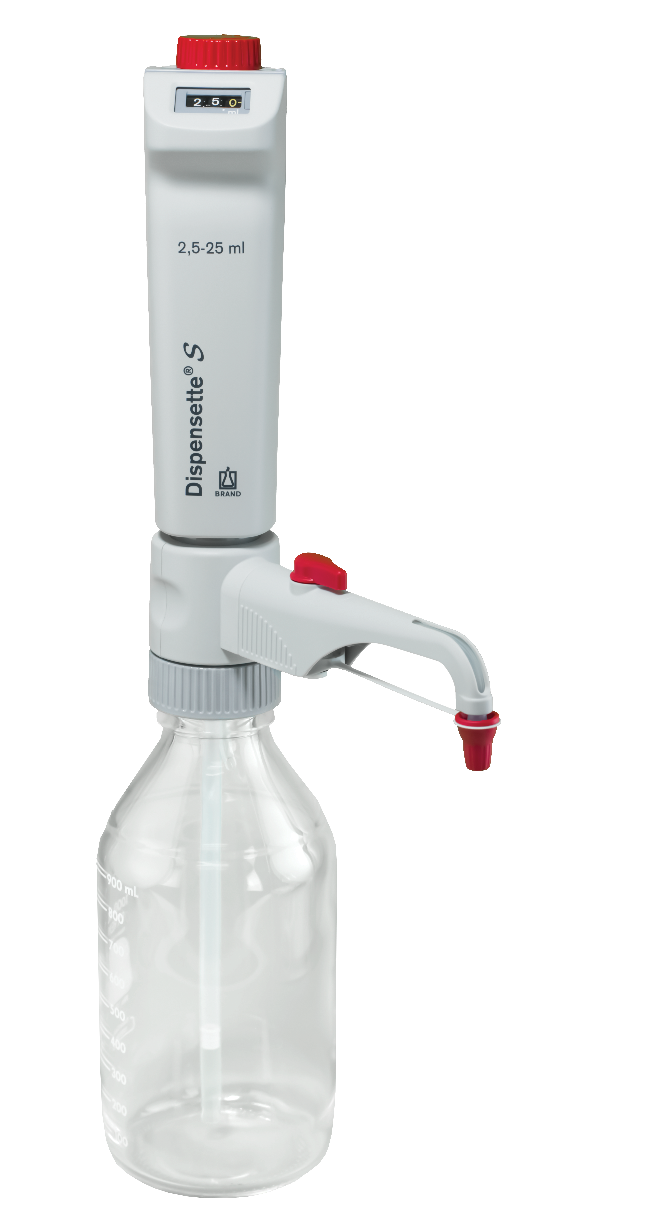 Dispensette S Digital Dispenser 2.5–25 mL Valve