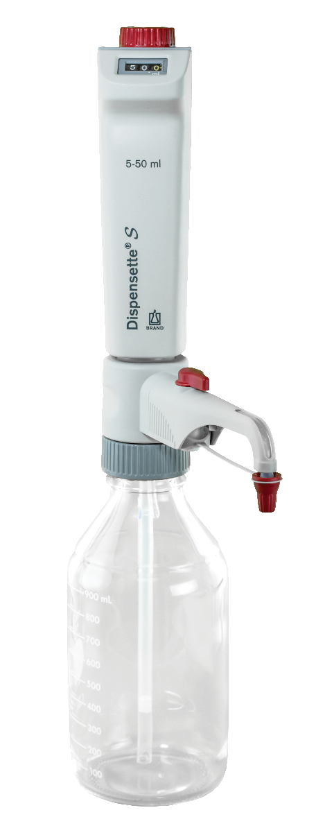 Dispensette S Digital Dispenser 5–50 mL Valve