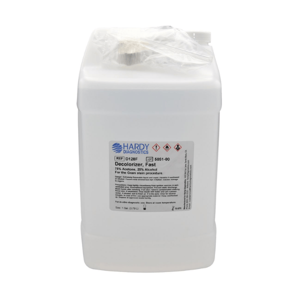 Fast Gram Stain Decolorizer, 75% Acetone / 25% Alcohol, 1 Gallon | Hardy Diagnostics