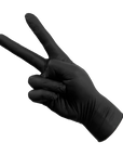 Derma² 3mil Nitrile Exam Gloves, Black, Small