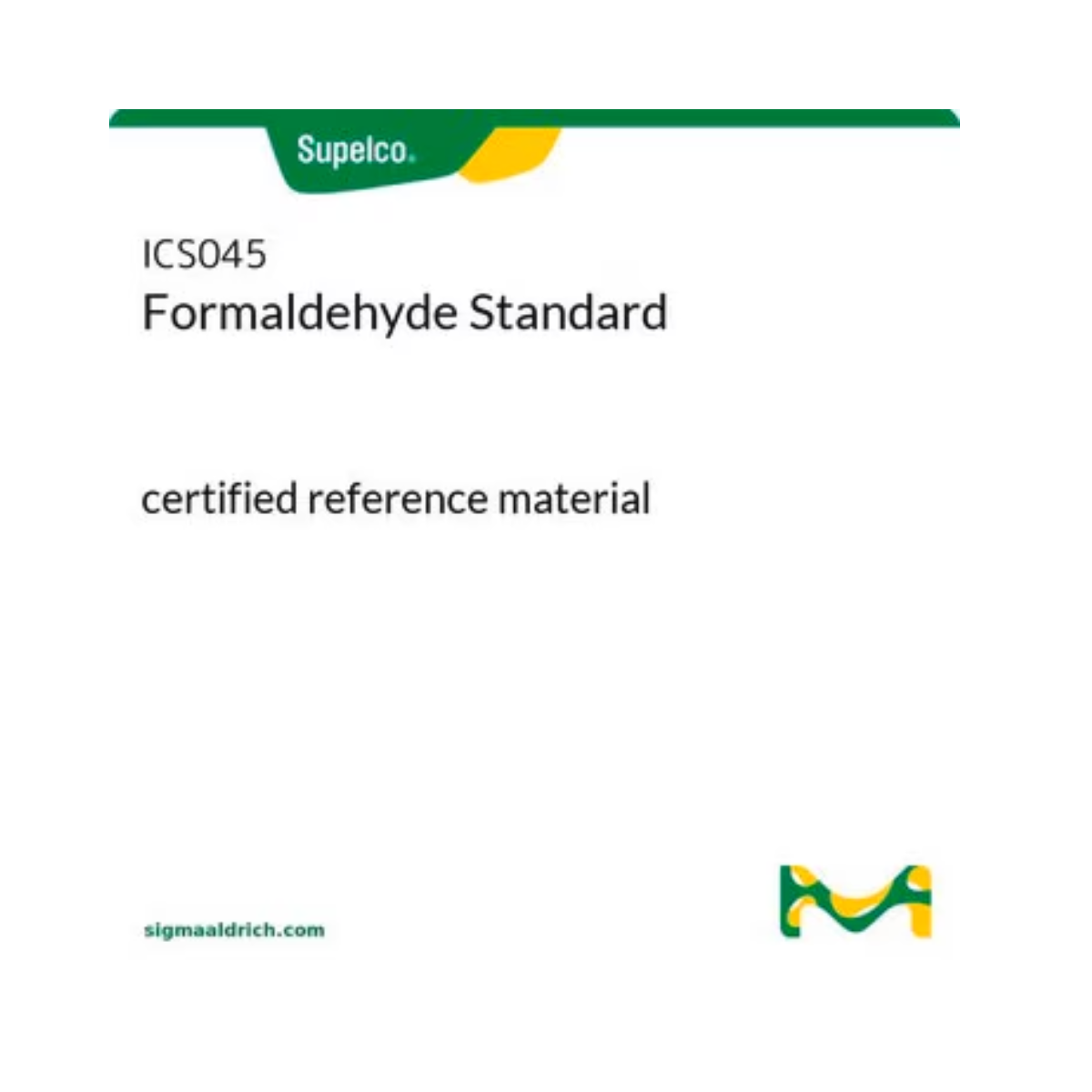 Formaldehyde CRM 1000 µg/mL | Ion Chromatography