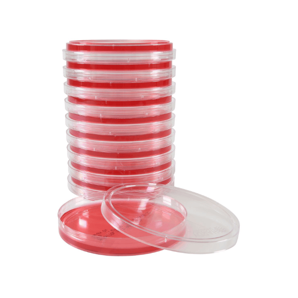 Mannitol Salt Agar (MSA), USP | Staphylococcus Differentiation | 10 Plates | Hardy Diagnostics