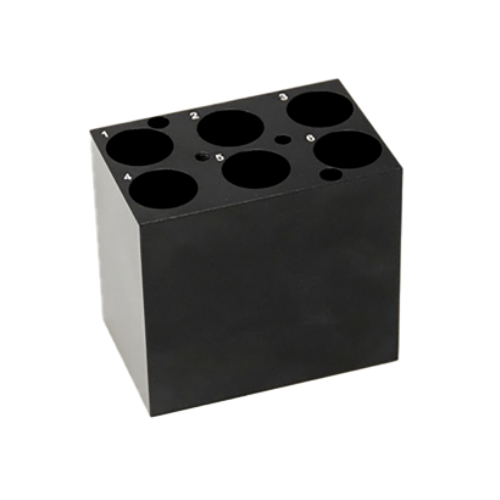 Hygiena Heating Block – 6 Large Hole Insert for Digital Dry Block Incubators