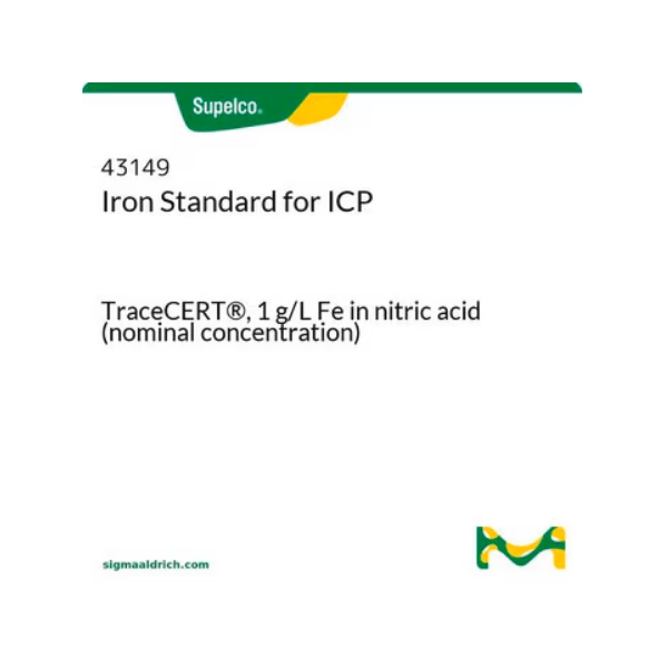 Iron ICP Standard 1 g/L Fe in Nitric Acid CRM | 100 mL