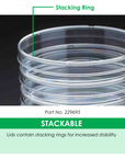 CELLTREAT Petri Dishes, Sterile, 100 × 15 mm, Vented Lid, 500/Case