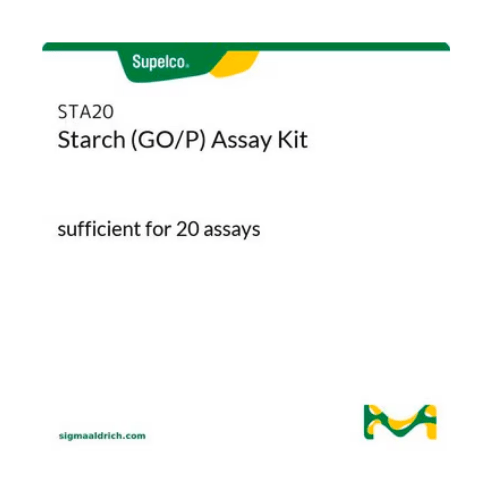 Starch (GO/P) Assay Kit | Enzymatic Starch Quantification | 20 Assays
