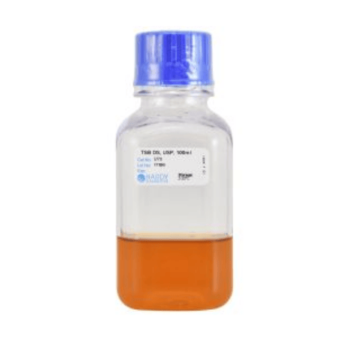 Tryptic Soy Broth (TSB) USP Double Strength in 100 mL Polycarbonate Bottle